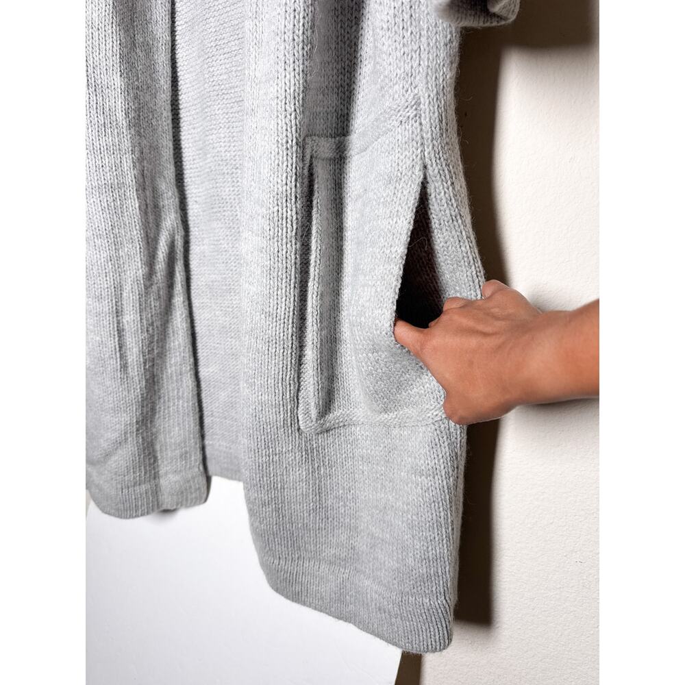 Banana Republic XL Wool Alpaca Longline Duster Cardigan Gray Italian Yarn - Picture 5 of 10